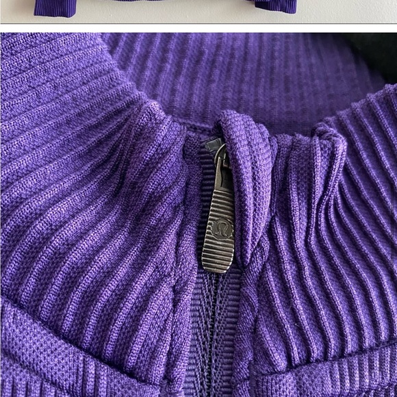 Lululemon Rest Less 1/2 Zip Pullover Long Sleeve Dark Court Purple Sz 6‎ - Picture 7 of 10